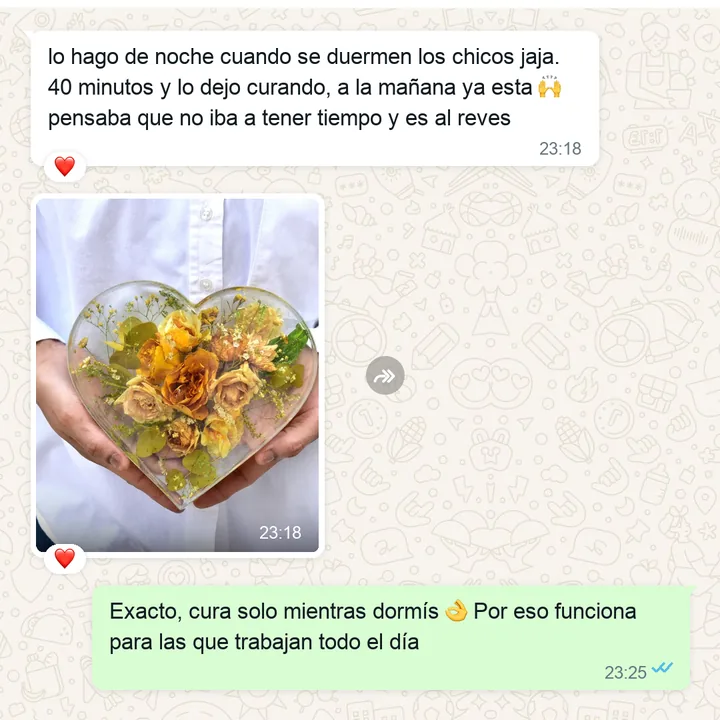 IMAGEN: captura de WhatsApp — alumna que lo hace de noche con poco tiempo