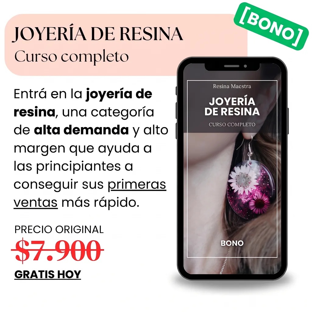 Joyería de resina — bono