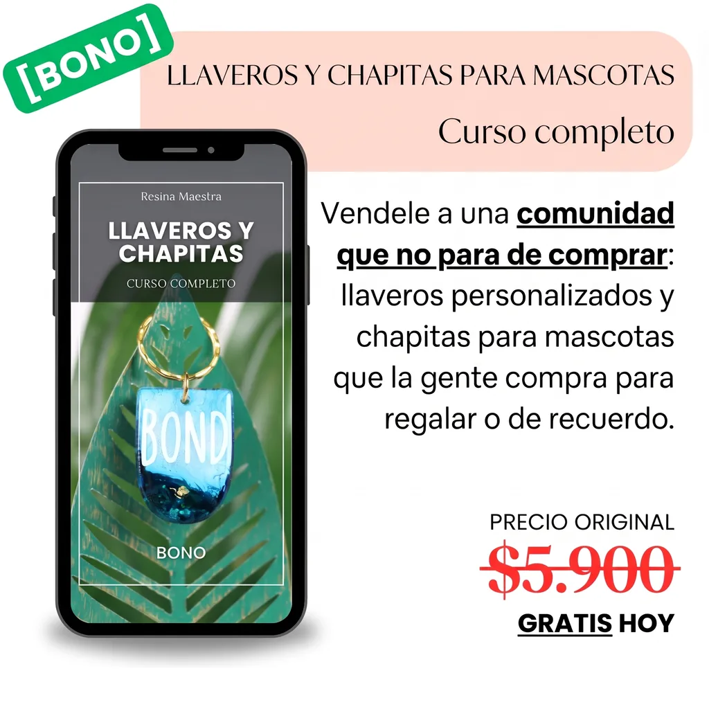 Llaveros y chapitas para mascotas — bono
